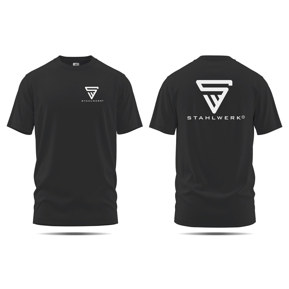 STAHLWERK T-Shirt Größe XL Kurzarm-Hemd mit Logo-Print aus 100% Baumwolle