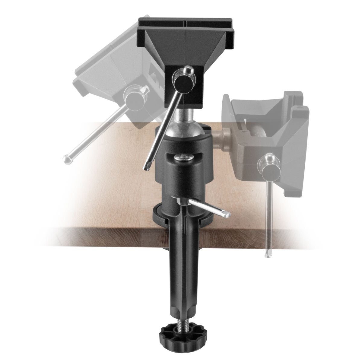 STAHLWERK TS-50 ST Stable table vice with ball joint can be used in model making for workpieces made of metal, wood and plastic