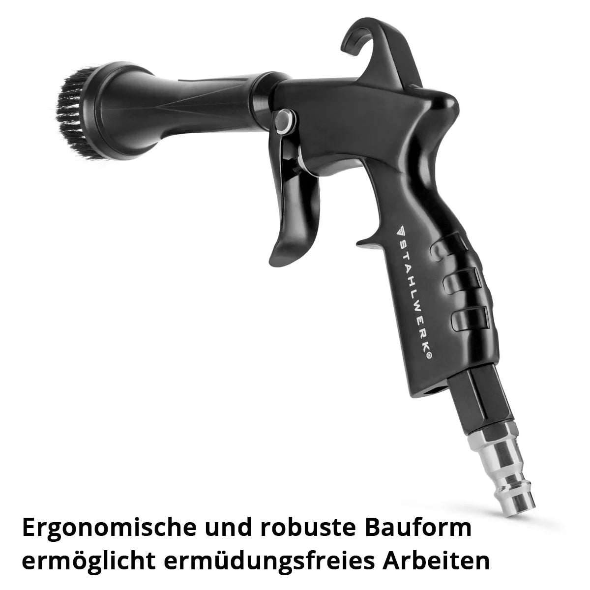 STAHLWERK Trockenreinigungspistole RP-24 ST | Druckluft-Reinigungspistole | Wirbel-Effekt | Polsterreiniger | Kfz-Ausblaspistole zur Oberflächenreinigung