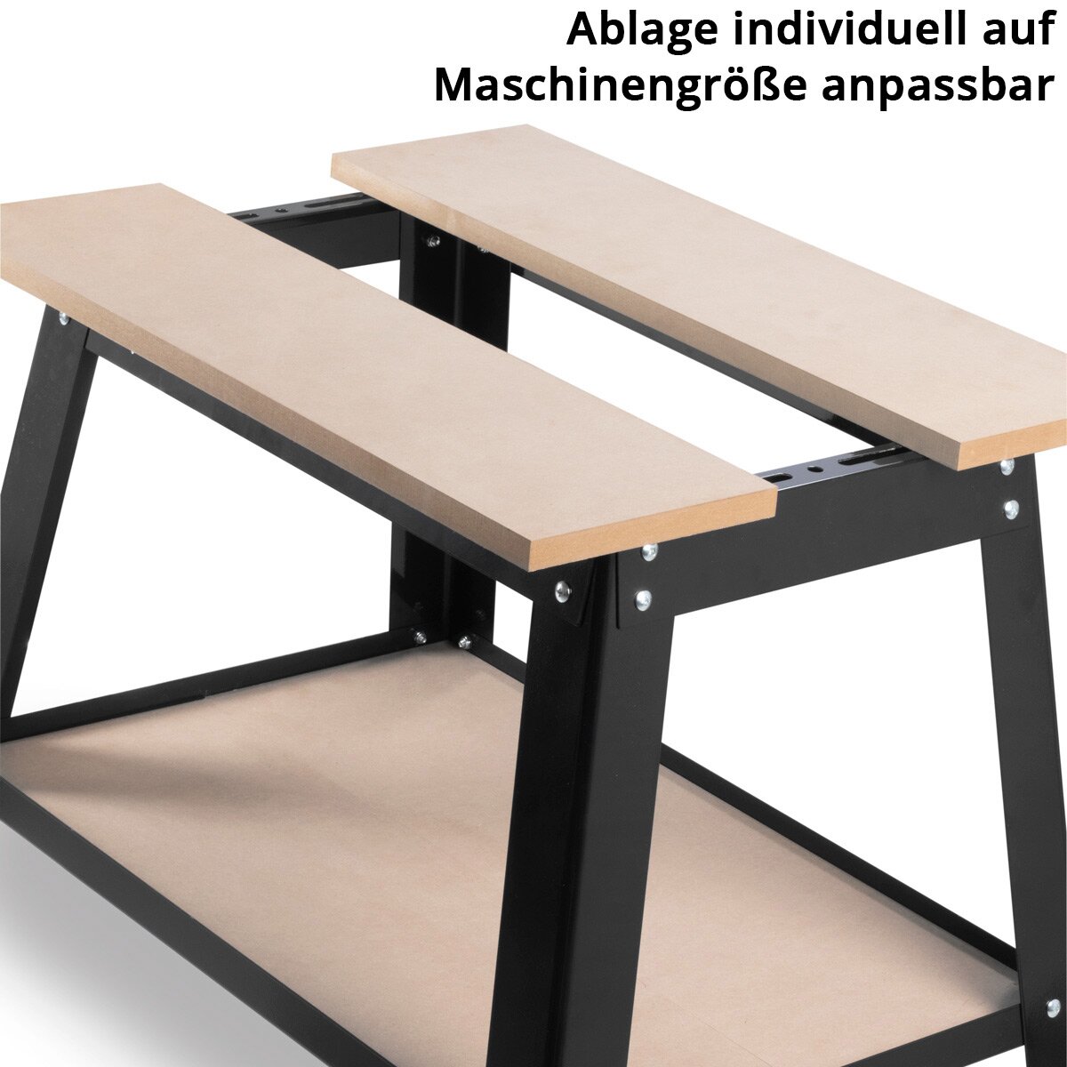 Support de machine universel STAHLWERK UM-10 ST avec capacité de charge de 225 kg Table de machine réglable 82 x 58 x 82 cm | Base de machines | Table de travail | Établi | Table d'atelier