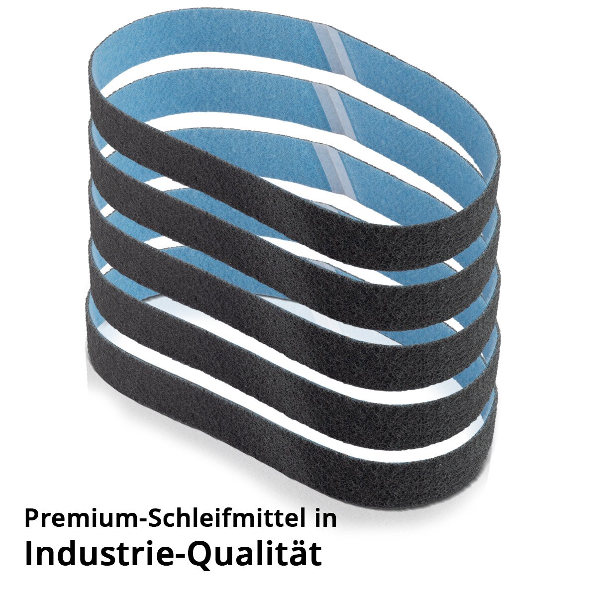 STAHLWERK abrasive fleece set of 5 fine grain 40 x 760 mm sanding belt | Non-woven tapes | Polishing fleece | Universal sanding belts | Abrasives for pipe belt grinders, belt sanders and sanders