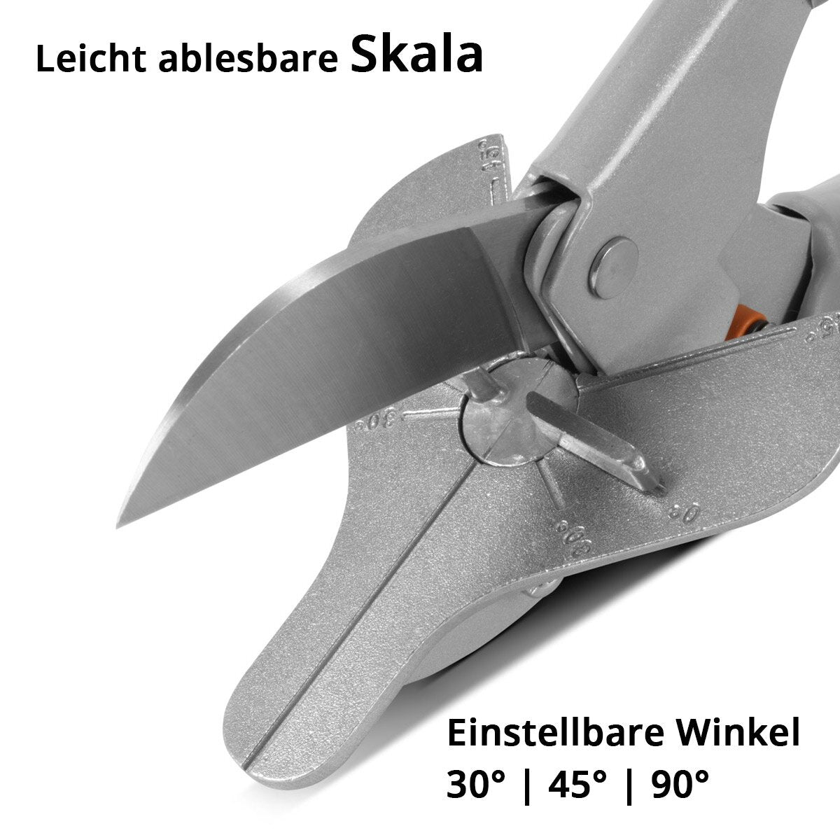 STAHLWERK miter cutter | miter scissors | Multi angle scissors | Trunking scissors for cutting vinyl, PVC, rubber and much more. | Adjustable angle 30° | 45° | 90°