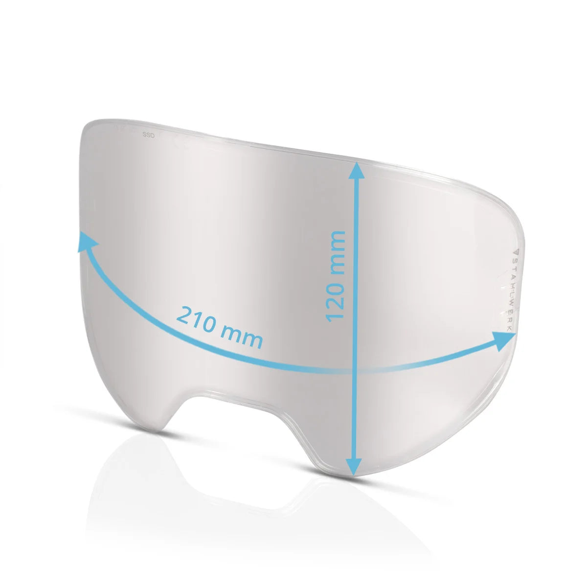 Lentilles de visière intérieure STAHLWERK pour casque de soudage MASTER | Ensemble pratique de 5 | Vitres de protection à haute résistance selon EN ISO 16321 | Verres de remplacement transparents | Protection des yeux et du visage | Grand champ de vision