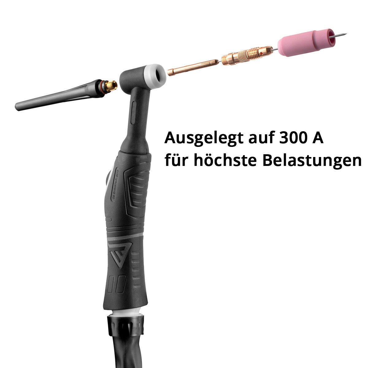 STAHLWERK water-cooled TIG welding torch WP18 | SR18 up to 300 A with 5 m inert gas hose package including water cooler with 370 W and 6 L tank