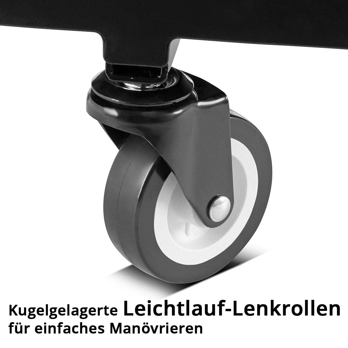 STAHLWERK Höhenverstellbarer Werkstatthocker WRH-136 ST bis 136 kg belastbar, 40-54 cm Sitzhöhe, mit vier herausnehmbaren Ablagefächern, Rollsitz / Rollhocker mit kugelgelagerten Leichtlauf-Lenkrollen