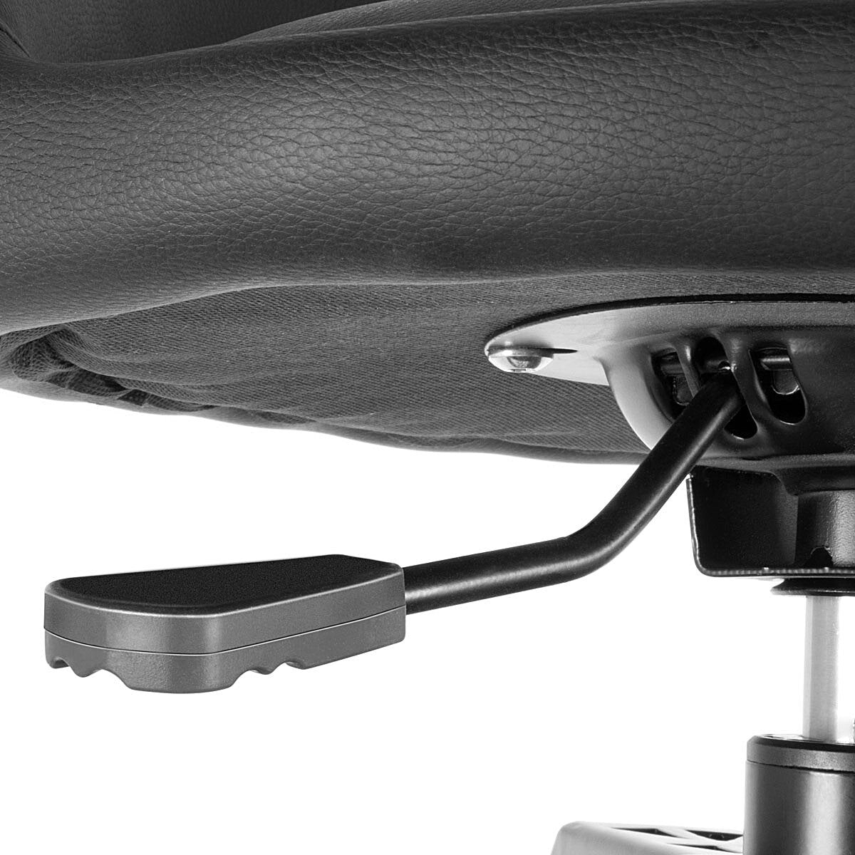 STAHLWERK Height-adjustable workshop stool VWH-300 ST with large storage compartment, can hold up to 136 kg, 59-76 cm seat height, rolling seat / rolling stool with ball-bearing smooth-running swivel castors