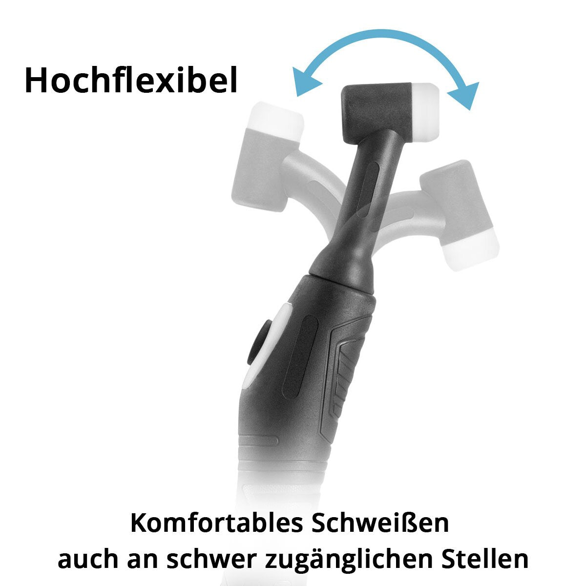 STAHLWERK WIG Schweißbrenner WP26F bis 200 A mit 3 m Schutzgas-Schlauchpaket, Eurozentralanschluss und Flex-Kopf für MIG MAG Schweißgeräte