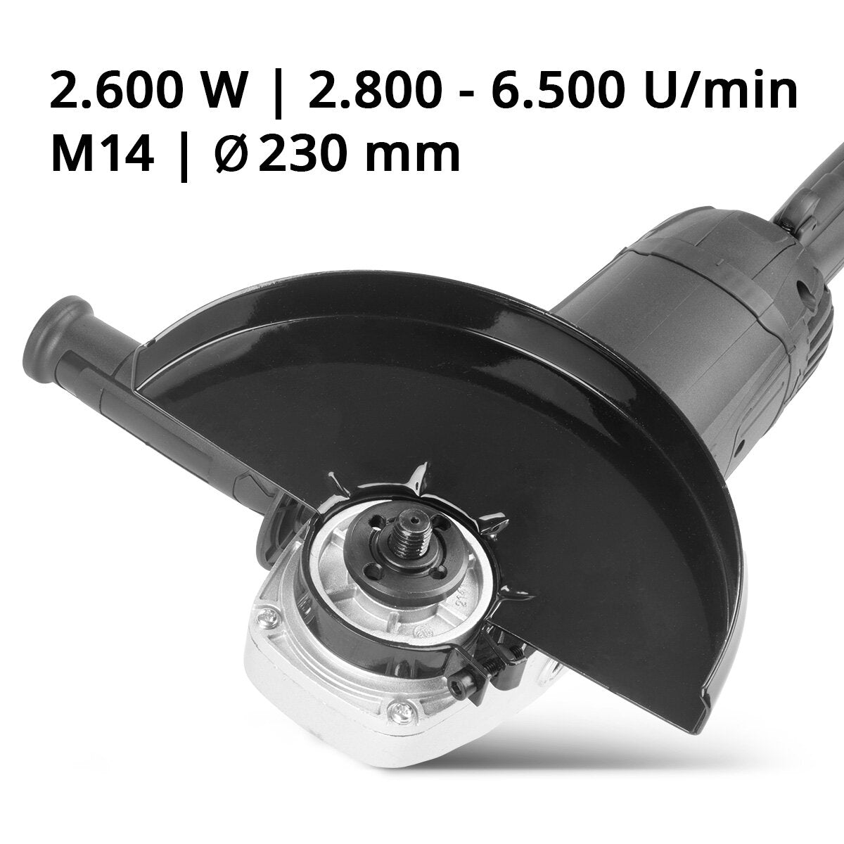 STAHLWERK Winkelschleifer WS-2600 ST mit 2.600 W und 2.800 - 6.500 U/min für ⌀230 mm Schleif- und Trennscheiben elektrischer Trennschleifer | Trennschneider | Schleifmaschine