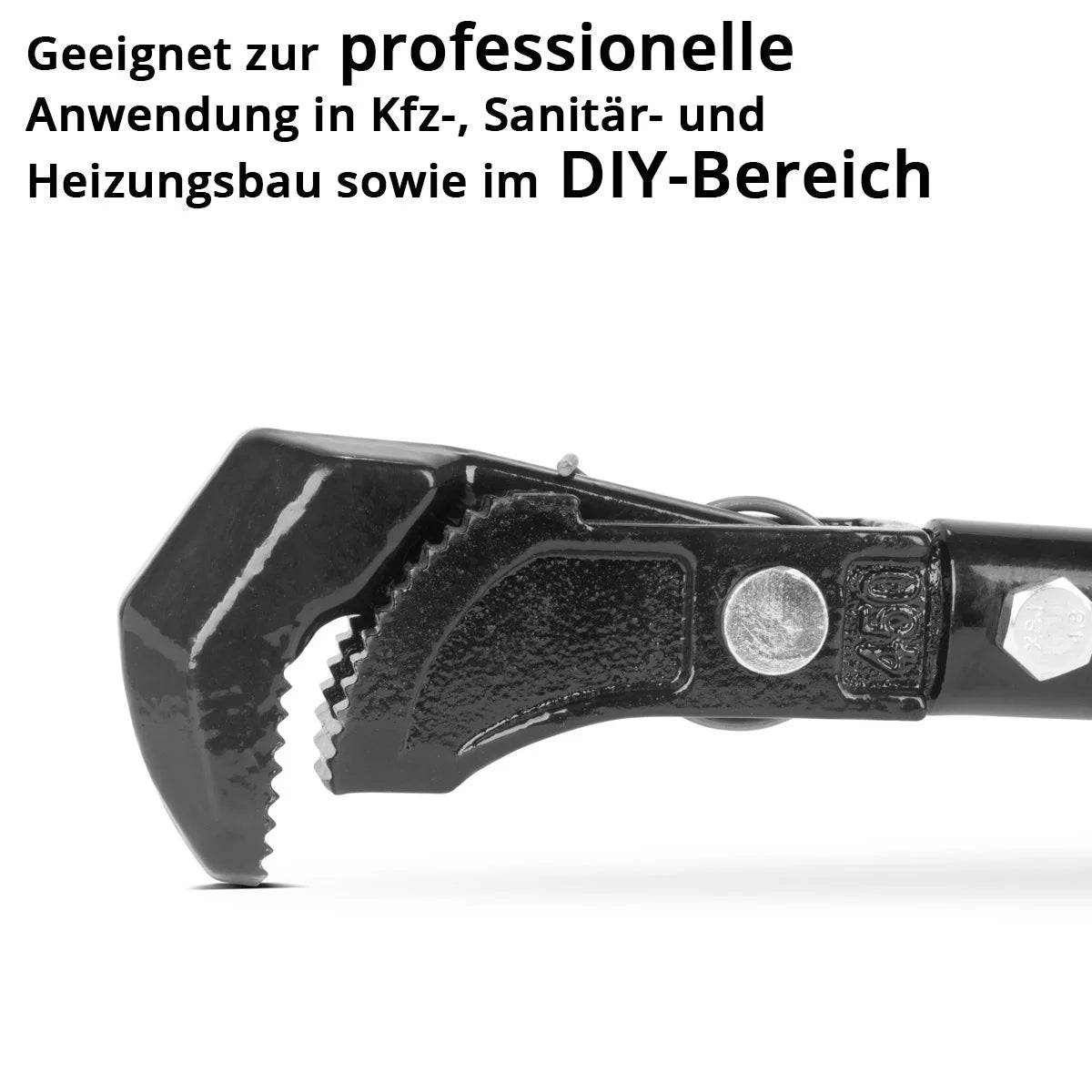 STAHLWERK Juego de llaves y alicates de 2 llaves para tubos autoajustables de 450/600 mm (18"/24") | Llave para tubos | Llave de montaje | Volteador de tubos | Tecla rápida | Llave multifuncional fabricada en cromo vanadio.