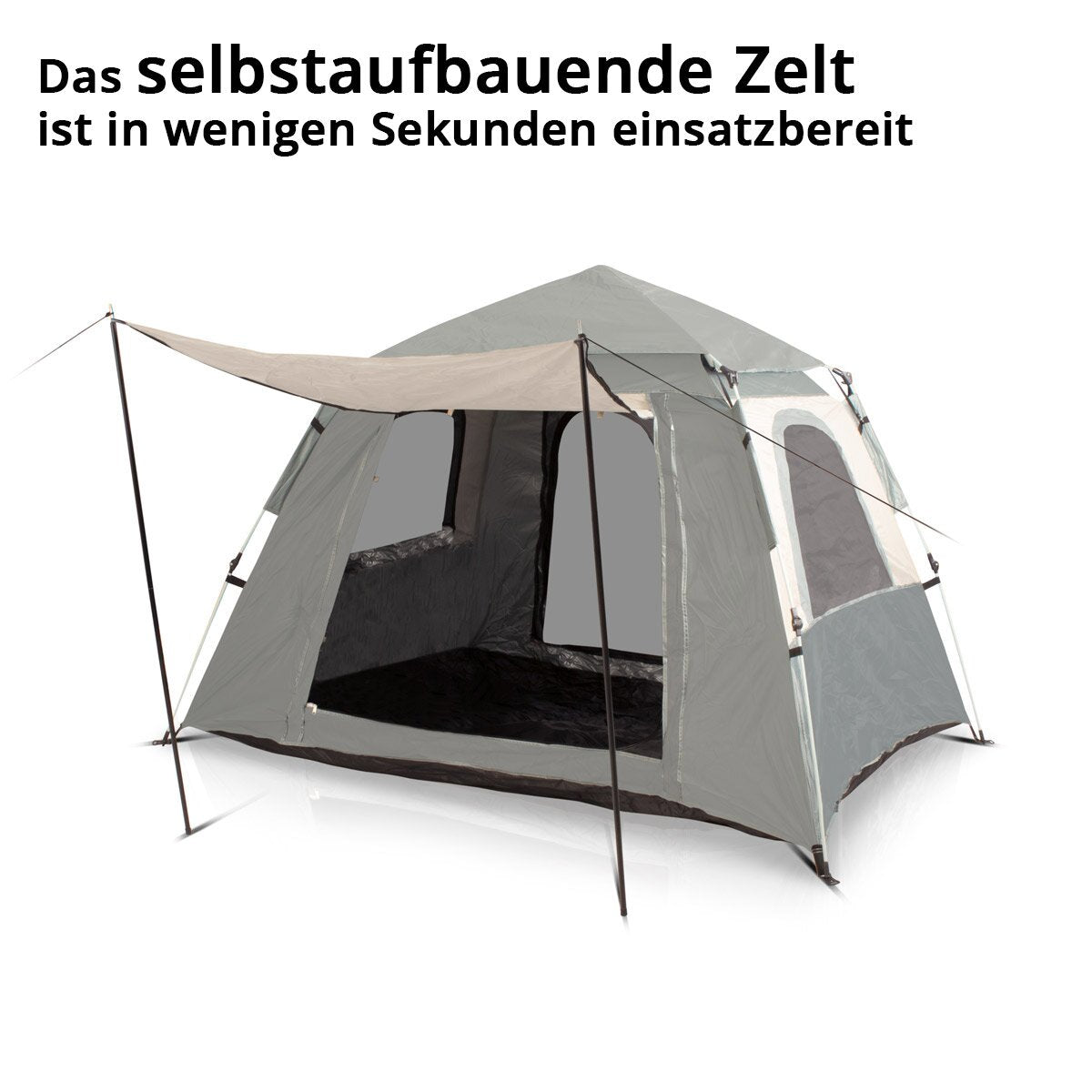 STAHLWERK camping tent Z-210 ST 210 x 160 cm self-assembly pop-up tent | Pop-up tent | Igloo tent | folding tent | Dome tent | Trekking tent | Tent for 1-2 people including transport bag