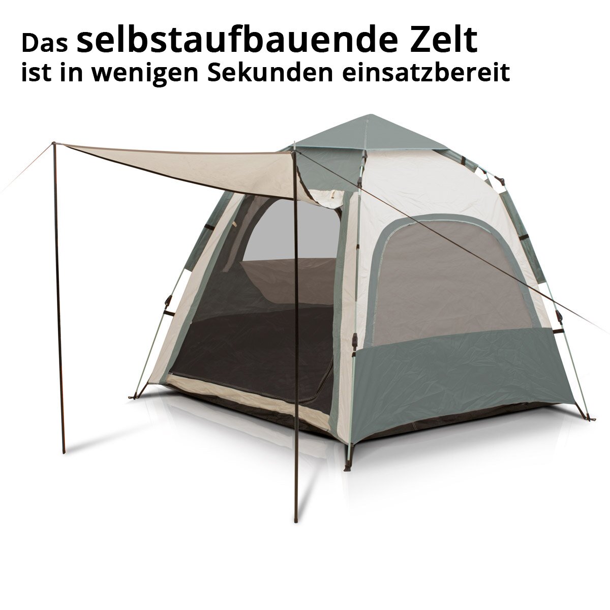 Tente de camping STAHLWERK Z-273 ST Tente pop-up à monter soi-même 273 x 273 cm | Tente pop-up | Tente igloo | tente pliante | Tente dôme | Tente de randonnée | Tente pour 3-4 personnes avec sac de transport