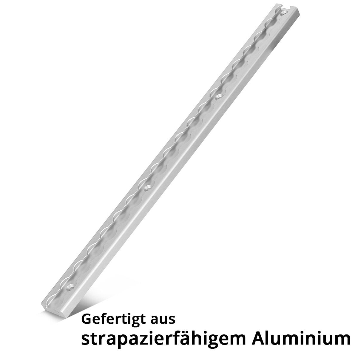 Rail d'arrimage STAHLWERK 50 cm Rail pour compagnie aérienne | Rail de montage | Bande de fixation en aluminium avec trous de perçage intégrés pour sécuriser les charges pendant le transport