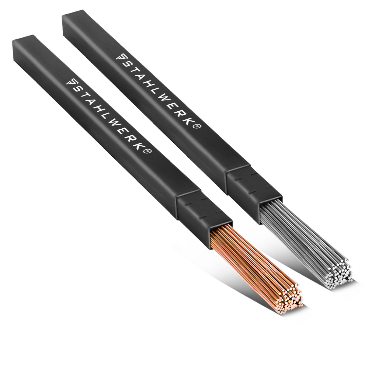 Baguettes de soudage STAHLWERK TIG acier / acier inoxydable / Ø 2,5/2,4 mm x 500 mm dans un kit pratique / 1 kg pièce / avec boîte de rangement