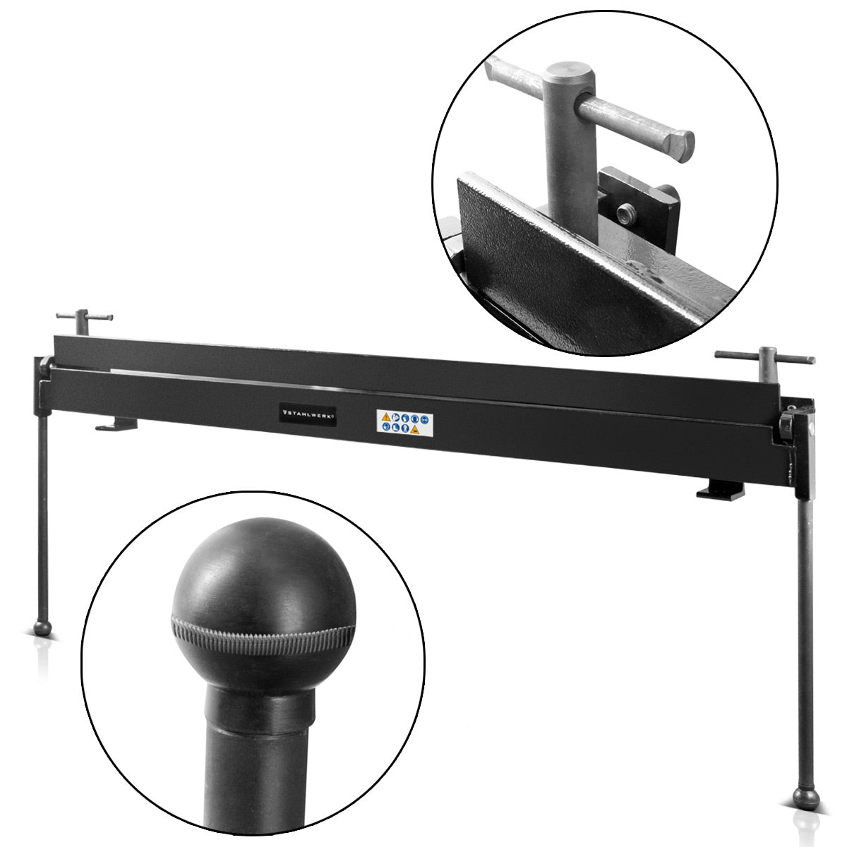 STAHLWERK Abkantbank AB-1000 ST - Blechbiegemaschine für normale Stahlbleche bis 1,2 mm Dicke, Biegewinkel 0 bis 135 Grad, Arbeitsbereich 1.000 mm