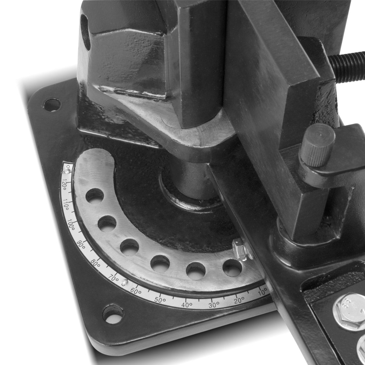 STAHLWERK UB-100 ST universal bending machine with a bending angle of up to 120° degrees for precise cold and hot bending of flat steel, square steel, round steel or angle steel