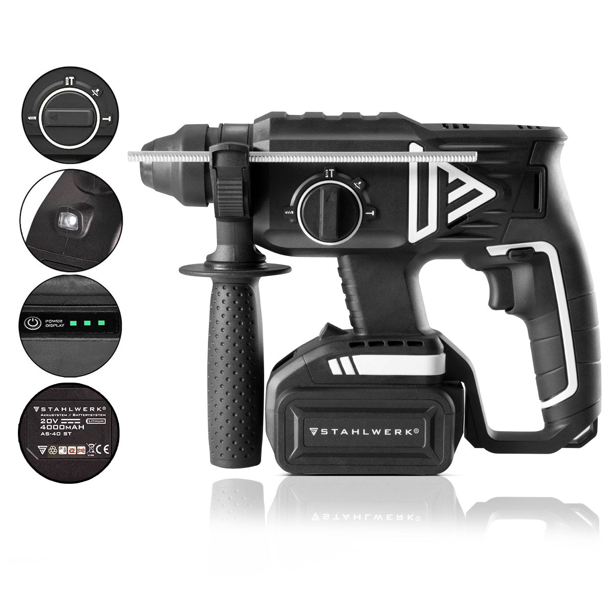 Brushless battery-operated hammer drill ABH-20 ST 20V/4Ah