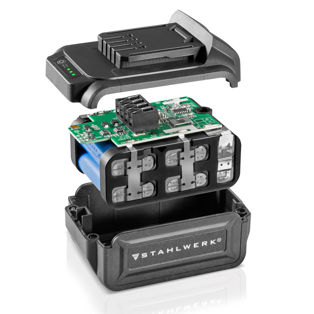 STAHLWERK Batterie 20 V 4 Ah Li-Ion Batterie de rechange adaptée pour outils Tournevis sans fil Perceuse sans fil Meuleuse d'angle sans fil Capacité 4000 mAh