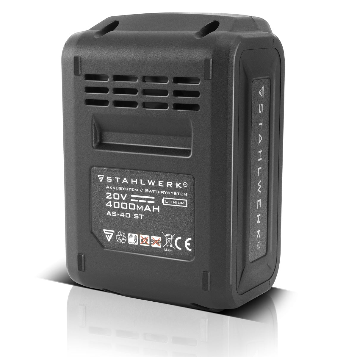 STAHLWERK Batterie 20 V 4 Ah Li-Ion Batterie de rechange adaptée pour outils Tournevis sans fil Perceuse sans fil Meuleuse d'angle sans fil Capacité 4000 mAh
