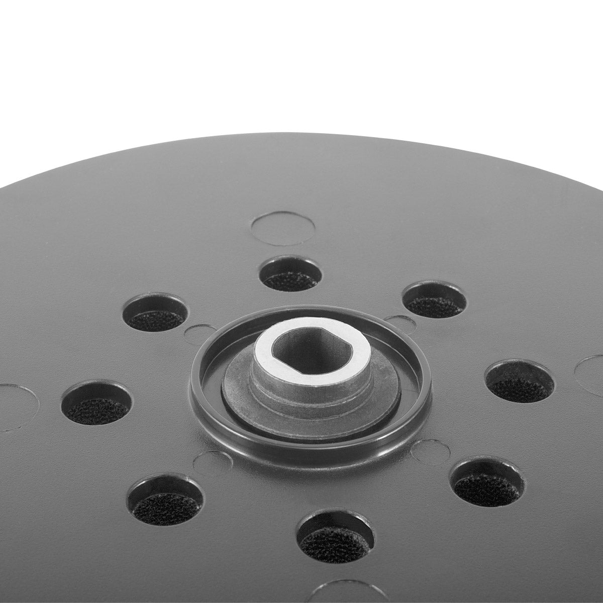 Piastra abrasiva/disco abrasivo universale ad alte prestazioni STAHLWERK 225 mm, versione forata con sistema in velcro e supporto M6 per levigatrici per muri