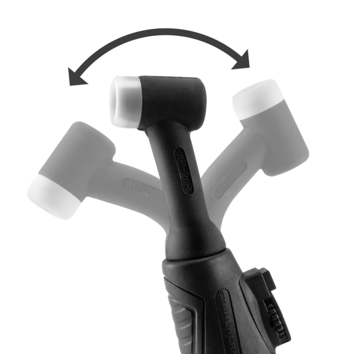 Torche de soudage STAHLWERK TIG WP-26 FR avec faisceau de tuyaux de 5 mètres jusqu'à 200 A avec télécommande pour le soudage TIG / ARC