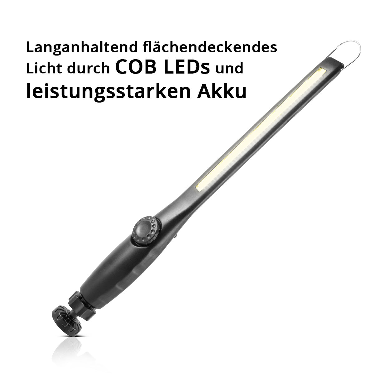 STAHLWERK LED work light AL-300 ST Powerful penlight/torch/flashlight with integrated battery, USB port and swiveling magnetic base, infinitely adjustable