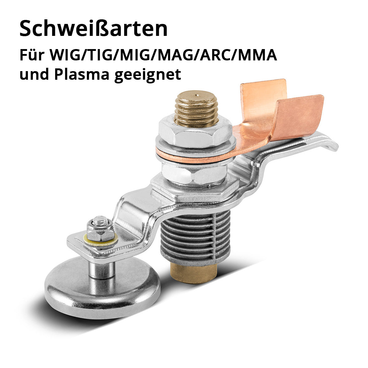 STAHLWERK magnetic ground clamp EC-600 ST / ground clamp / ground magnet for welding machines and plasma cutters up to 600 A