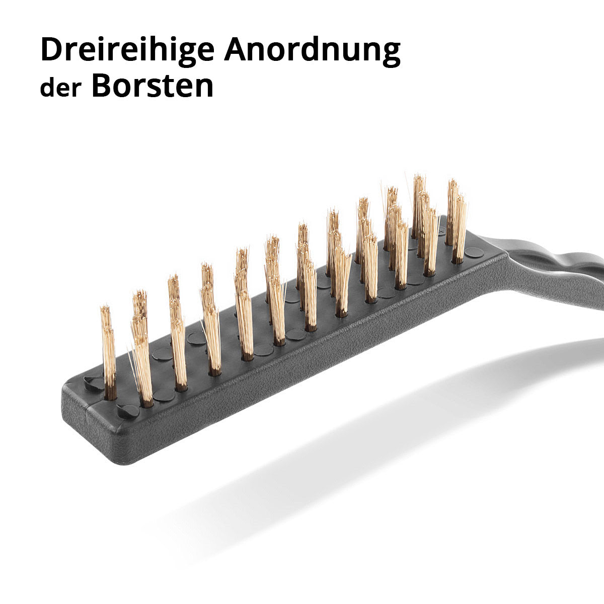 STAHLWERK Drahtbürsten Set 220 mm (9 Zoll) 3-teiliger Bürstensatz aus Messingbürste, Stahlbürste und Nylonbürste zum effektiven Reinigen von Oberflächen