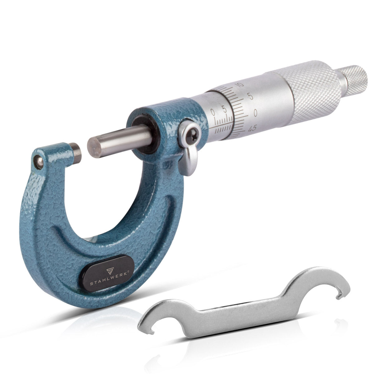 Micrometro per esterni STAHLWERK con campo di misura 0-25 mm DIN 863 micrometro / micrometro / vite micrometrica
