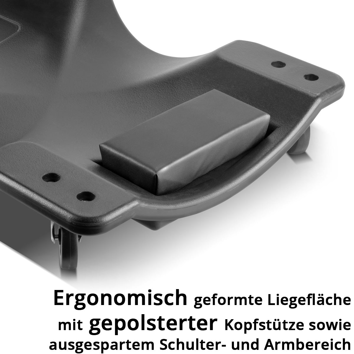 STAHLWERK vehicle roller board RC-40 ST with 500 kg load capacity and 6 movable wheels, ergonomic assembly roller board | Assembly couch | Workshop roller board | Workshop couch made of robust plastic