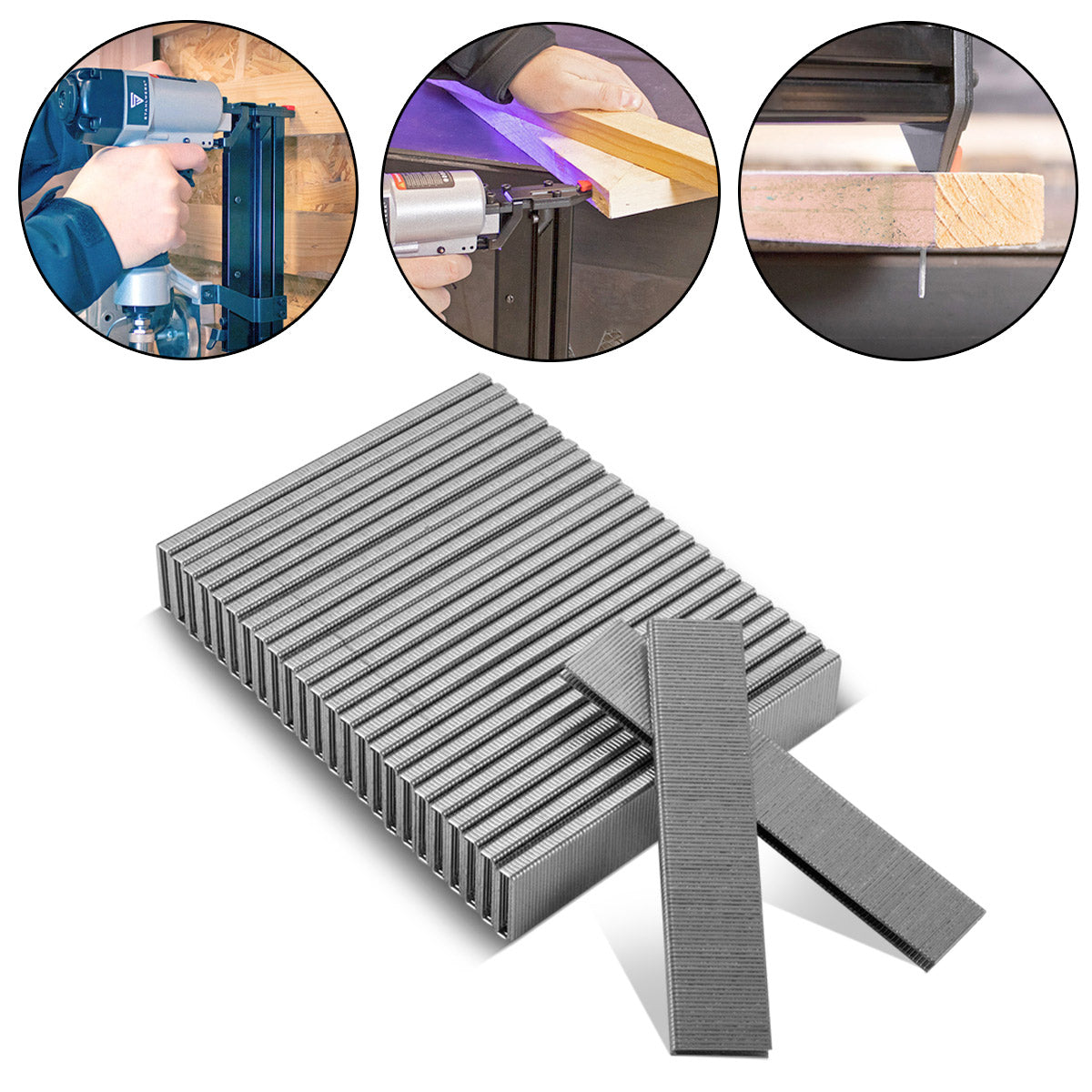 Graffe STAHLWERK tipo 90 (1,25 x 1,0 mm) con lunghezza 25 mm in set da 5000 | graffette | Punti per fissatrici manuali, ad aria compressa ed elettriche tipo 90 25 mm