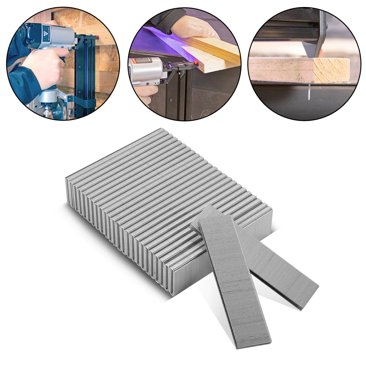 Graffe STAHLWERK tipo 90 (1,25 x 1,0 mm) con lunghezza 32 mm in set da 5000 | graffette | Punti per fissatrici manuali, ad aria compressa e elettriche
