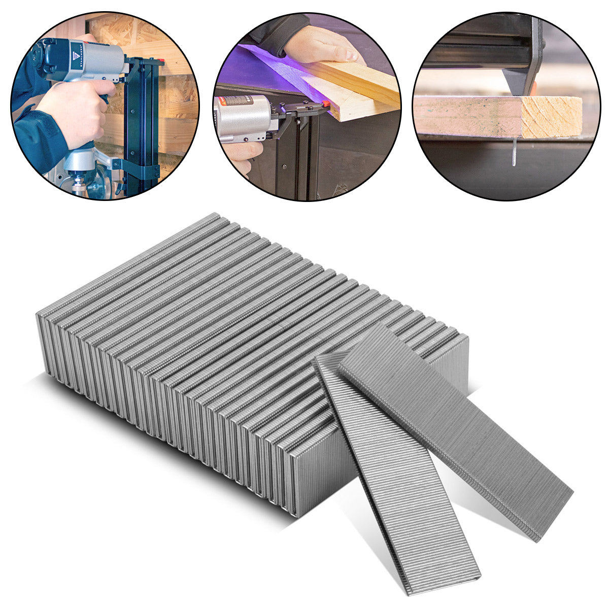 Graffe STAHLWERK tipo 90 (1,25 x 1,0 mm) con lunghezza 38 mm in set da 5000 | graffette | Punti per fissatrici manuali, ad aria compressa e elettriche