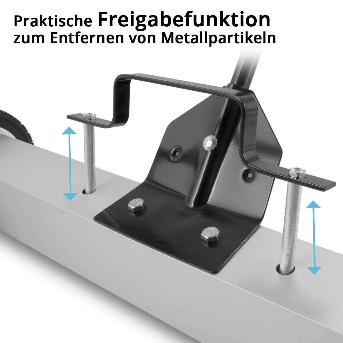 STAHLWERK Magnet-Bodenkehrer MBK-30 ST mit 762 mm Breite und 20 kg Fassungsvermögen, Magnetbesen / Spänesammler / Magnetische Kehrmaschine für Metallspäne, Schrauben, Nägel und andere magnetische Kleinteile