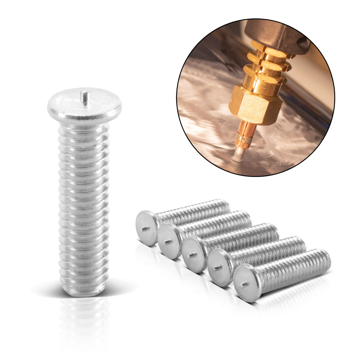 PERMOS DE SOLDADA DE ALUMINUM SEATRA M4 PERRO 100 SET, ACCESORIOS DE REPARACIÓN SMART para observadores de drenaje / Dell Lifter / Dot Dispositivo de soldadura / herramienta de drenaje para la reparación profesional de los cuerpos del automóvil