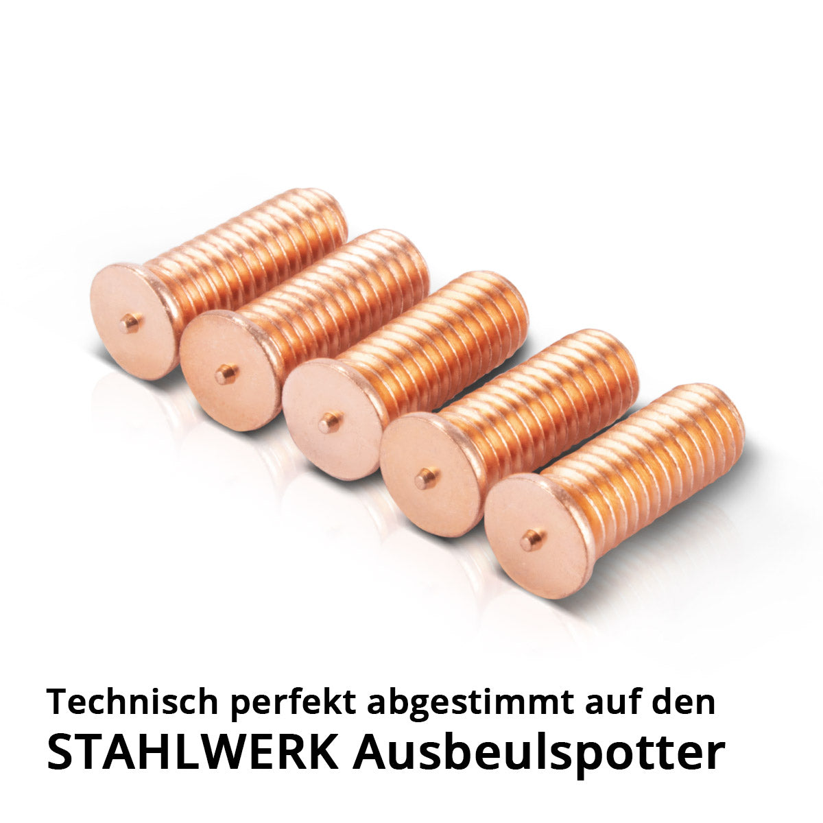 STAHLWERK Schweißbolzen M6 Gewinde 100er Set, Smart Repair Zubehör für Ausbeulspotter / Dellenlifter / Punktschweißgerät / Ausbeulwerkzeug zur professionellen Reparatur von Kfz Karosserien