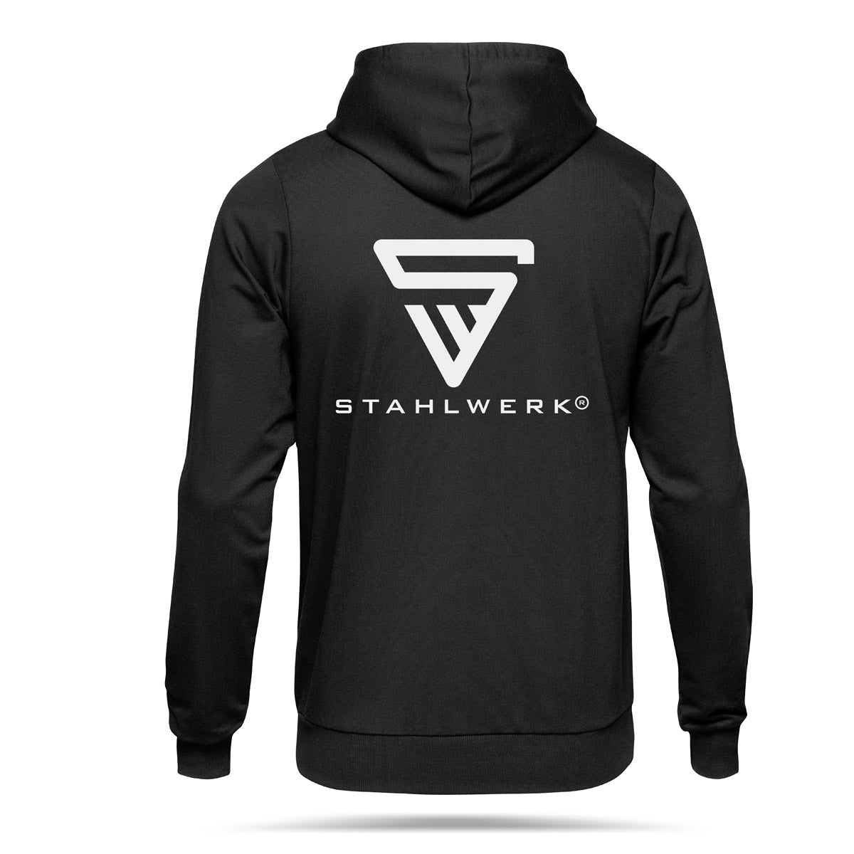 Felpa con cappuccio STAHLWERK / M-XXXL / felpa con cappuccio / felpa con cappuccio / giacca con cerniera in nero con stampa del logo