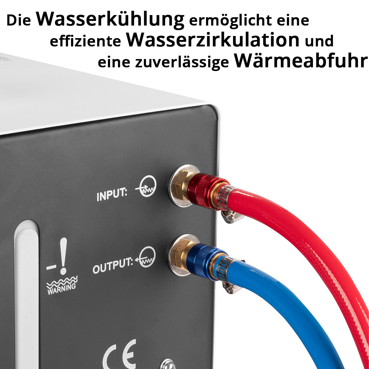 Enfriador de agua STAHLWERK con 370 W de potencia y depósito de 6 l para MIG MAG | Máquinas de soldar TIG y cortadoras de plasma, refrigeración por agua para enfriar paquetes de mangueras, sopletes de soldadura y sopletes de plasma