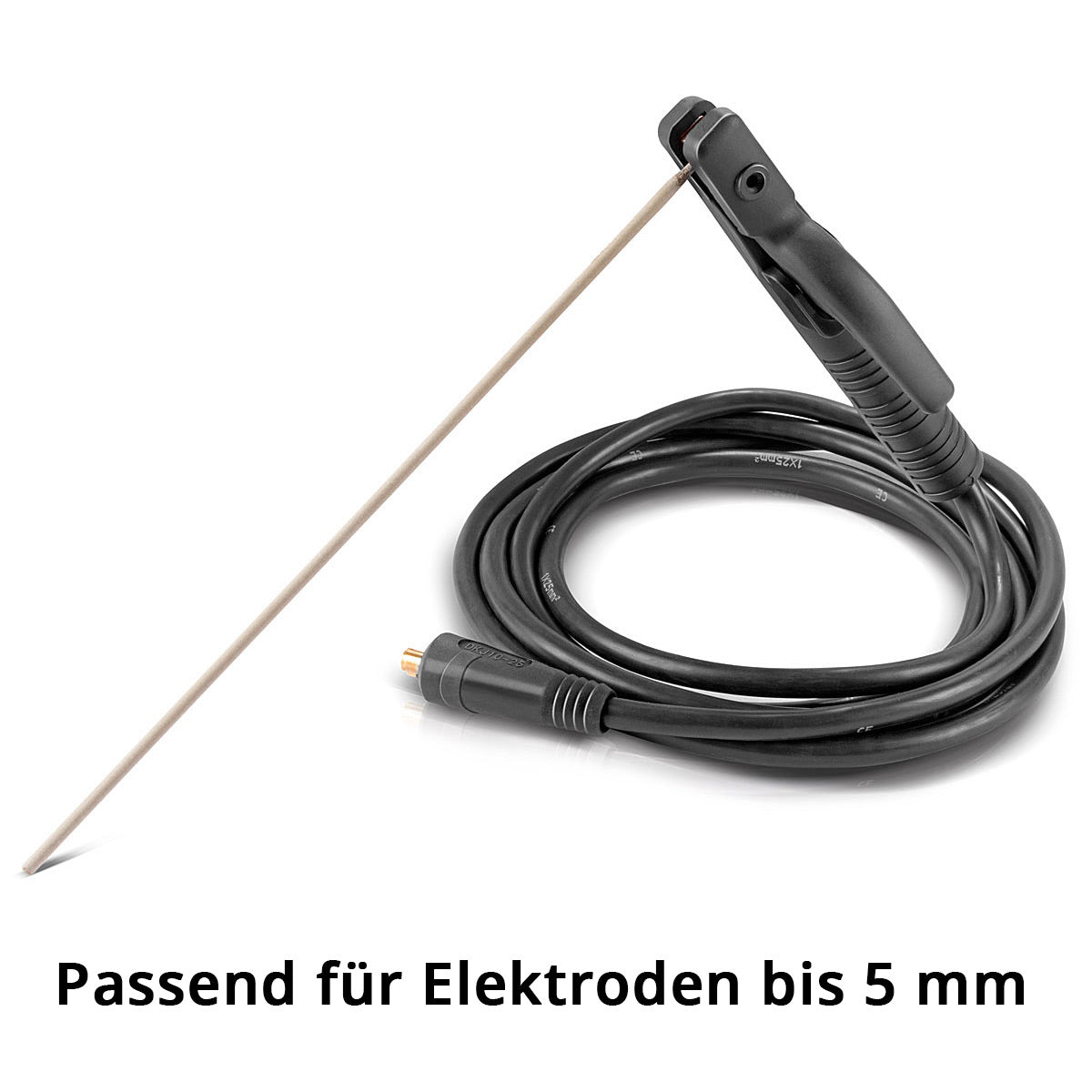 STEEL PLANT MMA | ARC electrode holder up to 200 A welding gun | Electrode forceps | Electrode clamp for welding machines including 3 m welding cable made of pure copper with 25 mm² and 13 mm plug