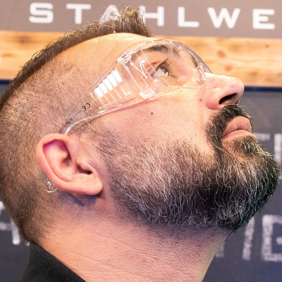 STAHLWERK Schutzbrille / Überbrille / Arbeitsbrille /Arbeitsschutzausrüstung / Sicherheitsbrille kratzfest