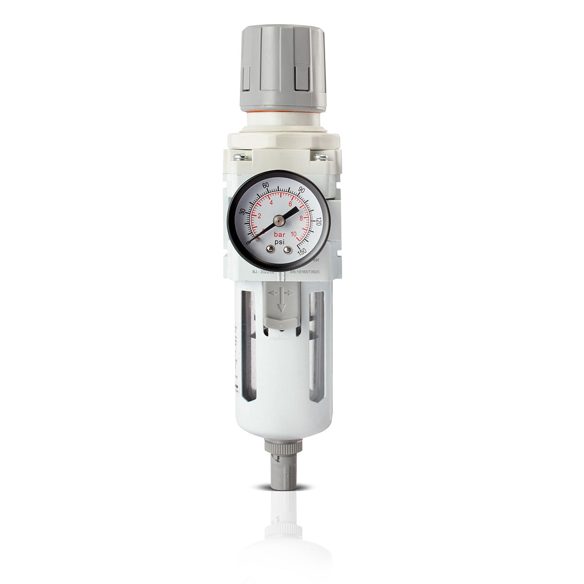 STAHLWERK Séparateur d'eau jusqu'à 10,5 bar pour compresseurs d'air comprimé outils à air comprimé unité de maintenance filtre régulateur de pression d'air comprimé raccord 1/4