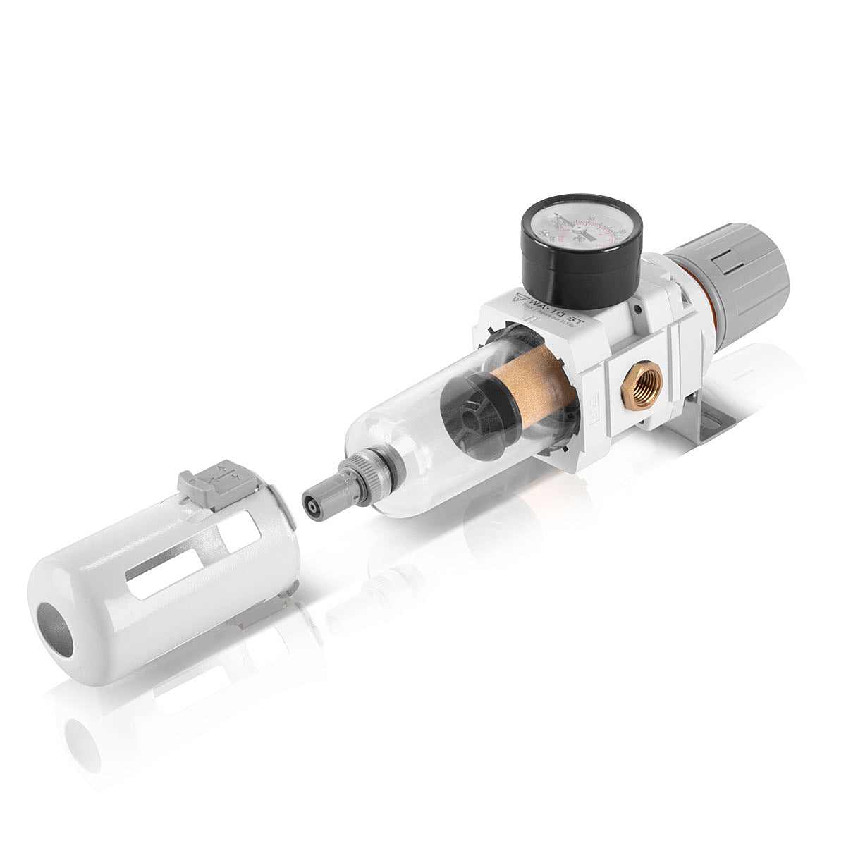 STAHLWERK Séparateur d'eau jusqu'à 10,5 bar pour compresseurs d'air comprimé outils à air comprimé unité de maintenance filtre régulateur de pression d'air comprimé raccord 1/4