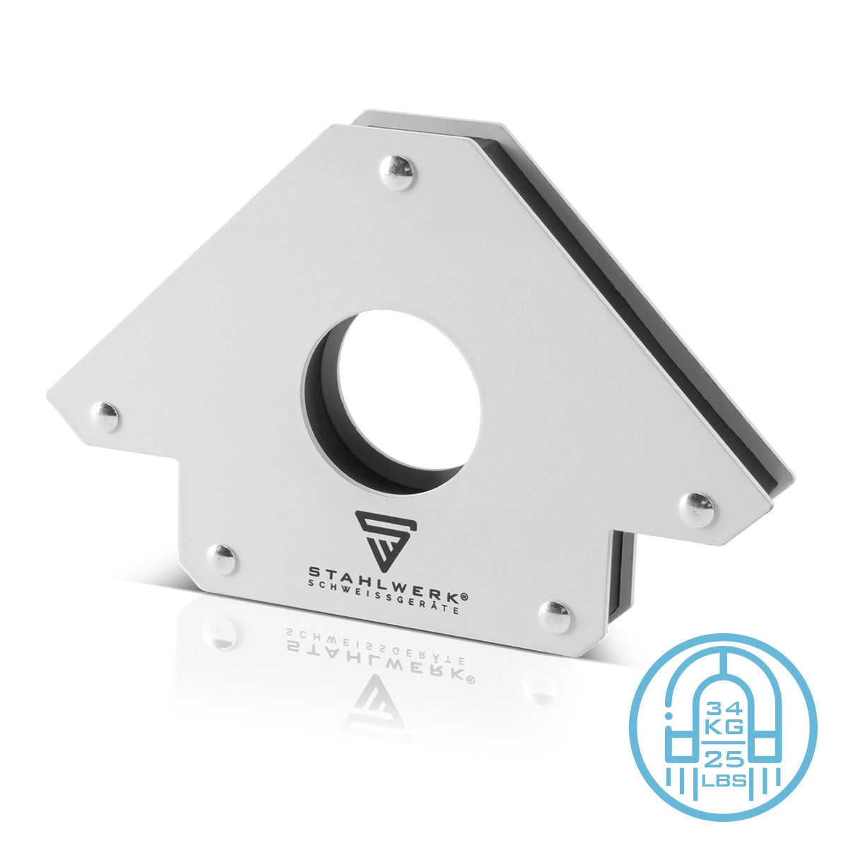 STAHLWERK 2 × magnetic angle welding angle 11.3 + 34 kg / 25 + 75 lbs