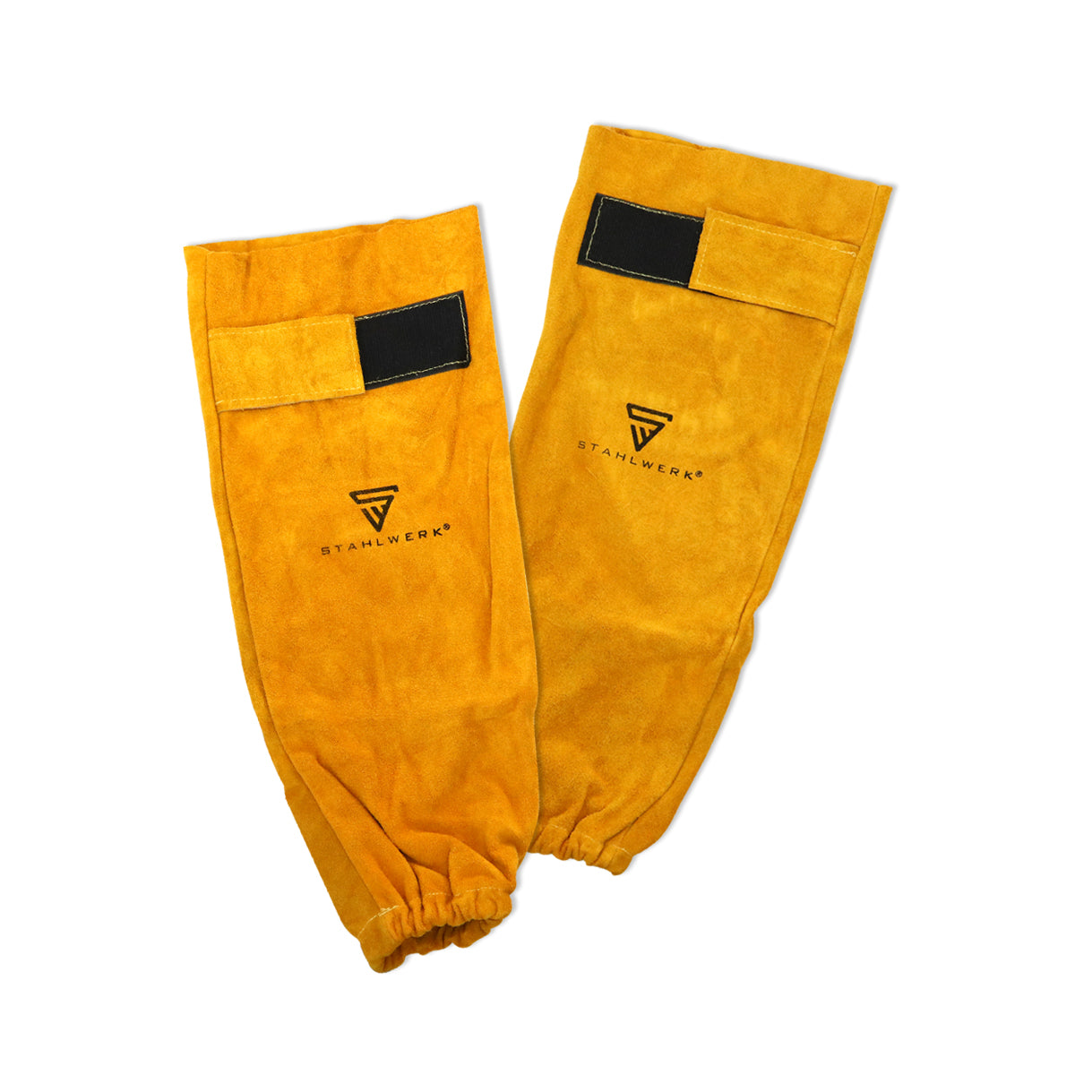 Protection anti-éclaboussures pour bras de soudage STAHLWERK en cuir véritable / vêtements de protection de haute qualité / manchettes / manchons de soudage