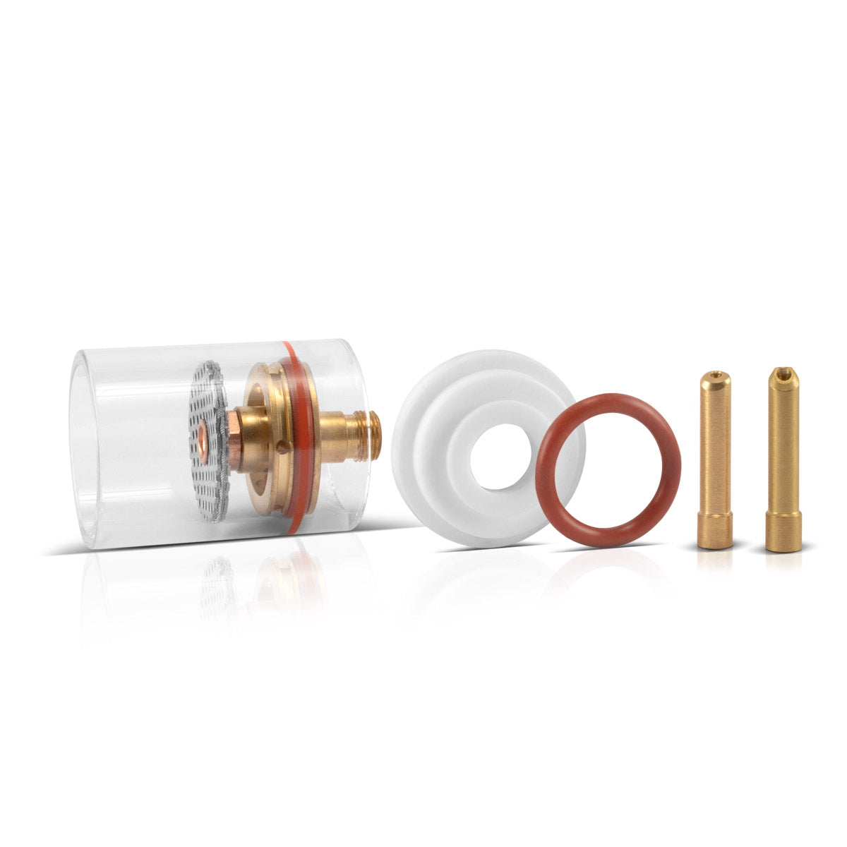 Kit d'accessoires de soudage pour lentilles à gaz STAHLWERK TIG, 7 pièces, avec manchons de serrage + buses en céramique, pièces d'usure pour torche de soudage TIG WP-26