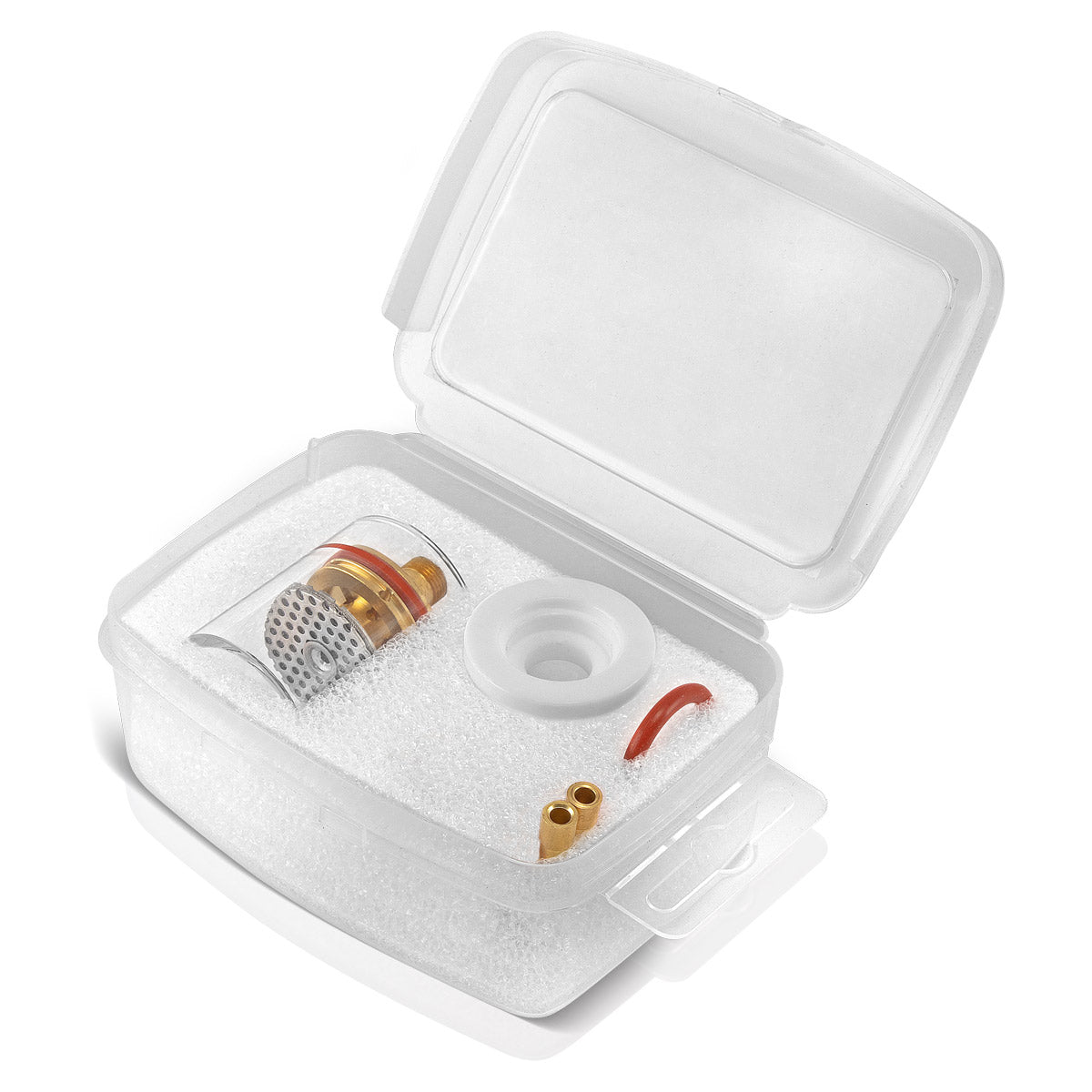 Kit d'accessoires de soudage pour lentilles à gaz STAHLWERK TIG, 7 pièces, avec manchons de serrage + buses en céramique, pièces d'usure pour torche de soudage TIG WP-26