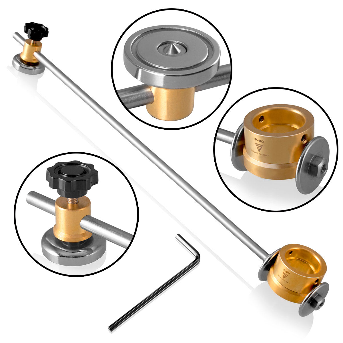 STAHLWERK circle cutter for P-60 plasma torch, including guide carriage, accessories for plasma cutters with pilot ignition