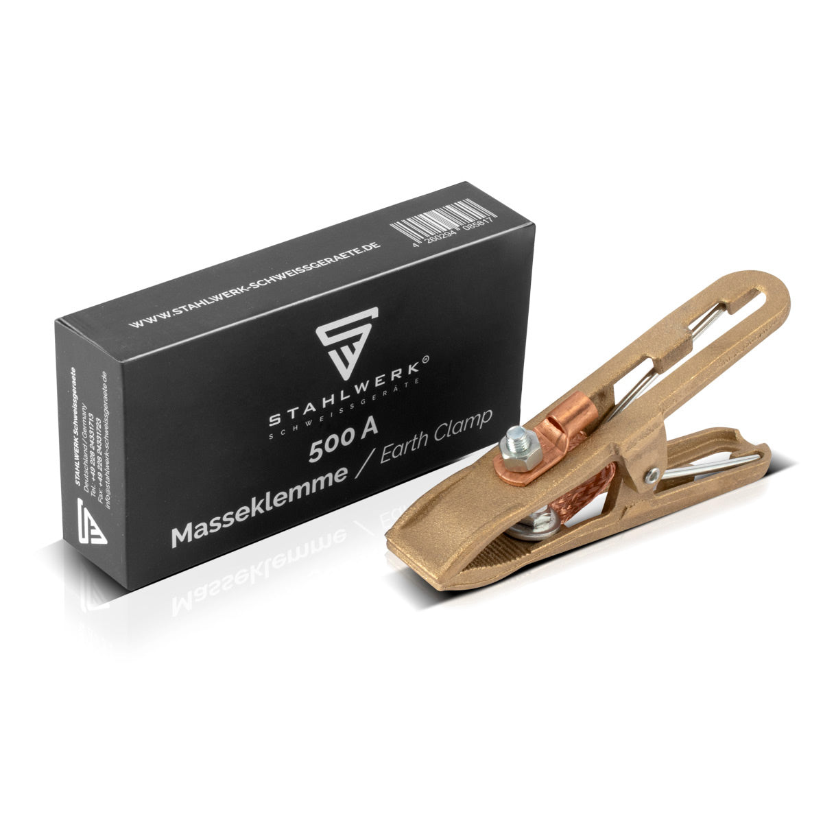 STAHLWERK ground clamp ground clamp ground clamp up to 500 A solid brass accessories for welding machines and plasma cutters