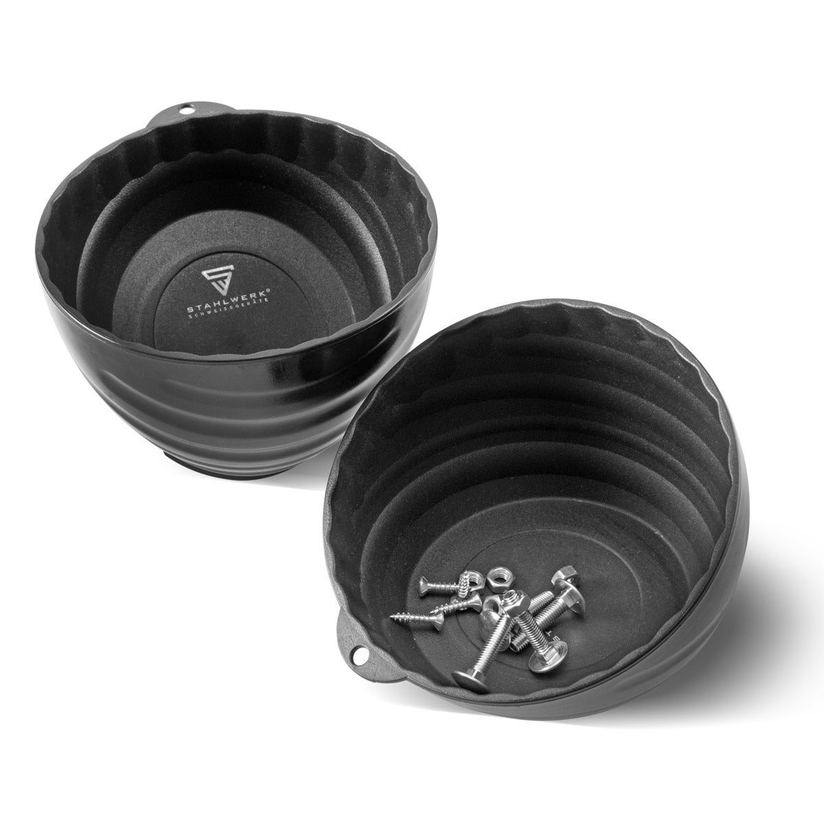Bandeja magnética STAHLWERK de 6 pulgadas de plástico para guardar tornillos, herramientas y piezas pequeñas, juego de 2