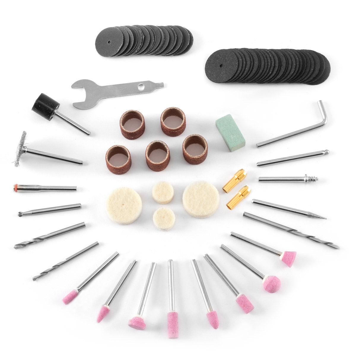 Kit d'accessoires STAHLWERK 80 pièces pour meuleuses multifonctions, meuleuses rotatives et outils multifonctions