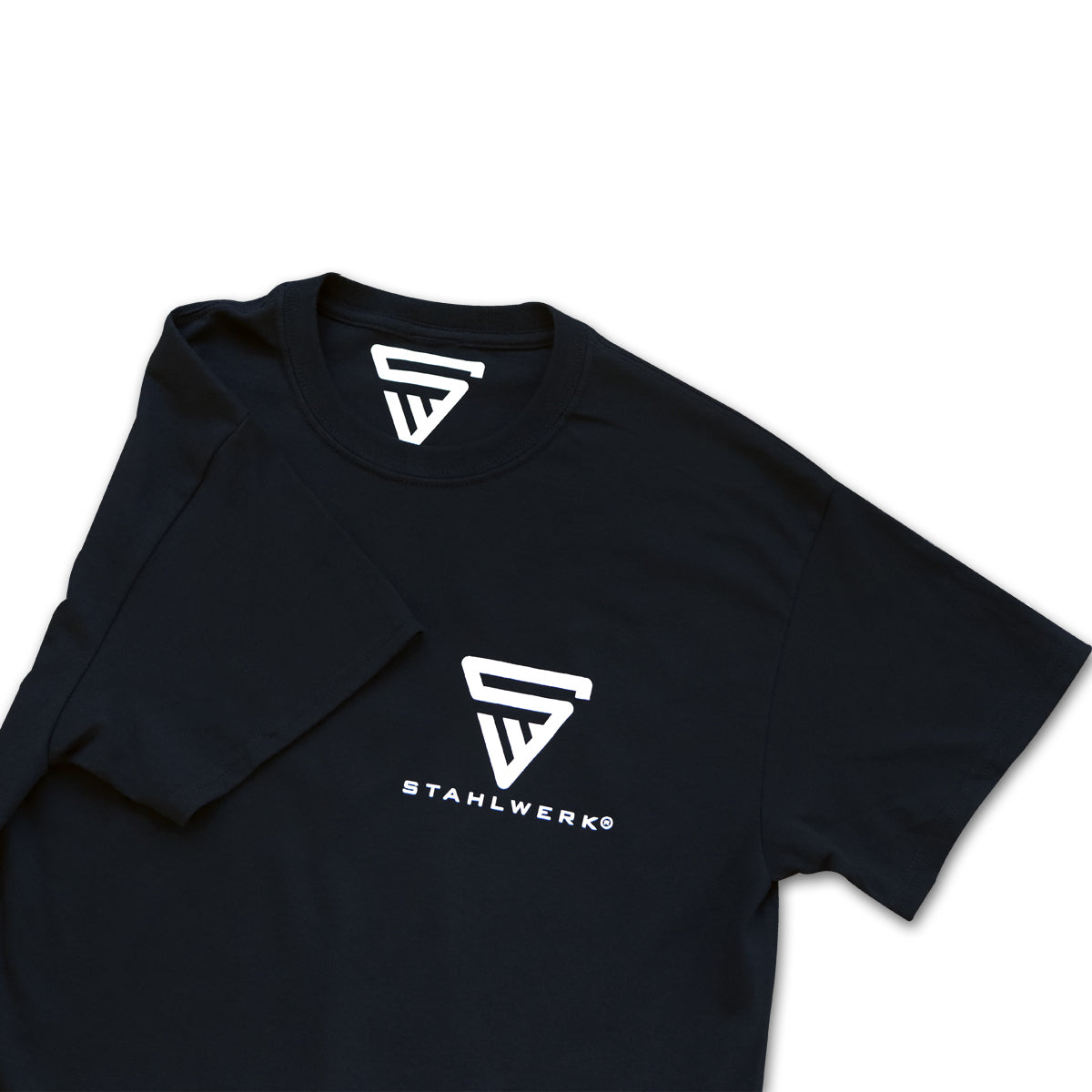 STAHLWERK T-Shirt Größe XL Kurzarm-Hemd mit Logo-Print aus 100% Baumwolle